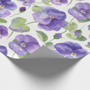 Lila Blume für Wasserfarben Geschenkpapier