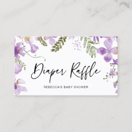Lila Blume für Wasserfarben: Windelwaschkarte Visitenkarte