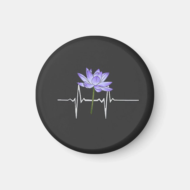 Lila Blume Gärtner Magnet (Vorne)