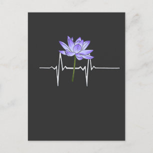 Lila Blume Gärtner Postkarte