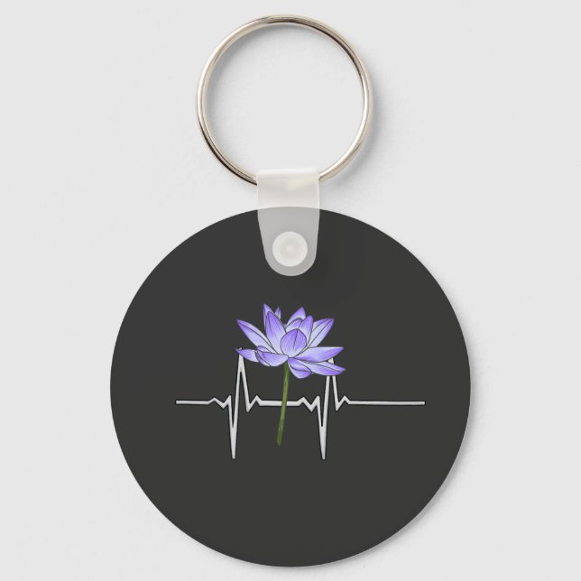 Lila Blume Gärtner Schlüsselanhänger (Vorderseite)