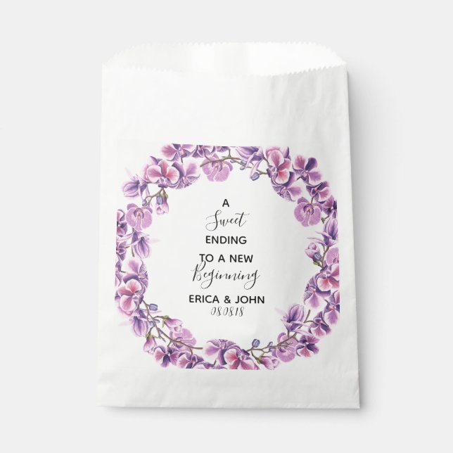 lila Blume Gastgeschenk Hochzeit Beutel Sweet Endi Geschenktütchen (Vorderseite)