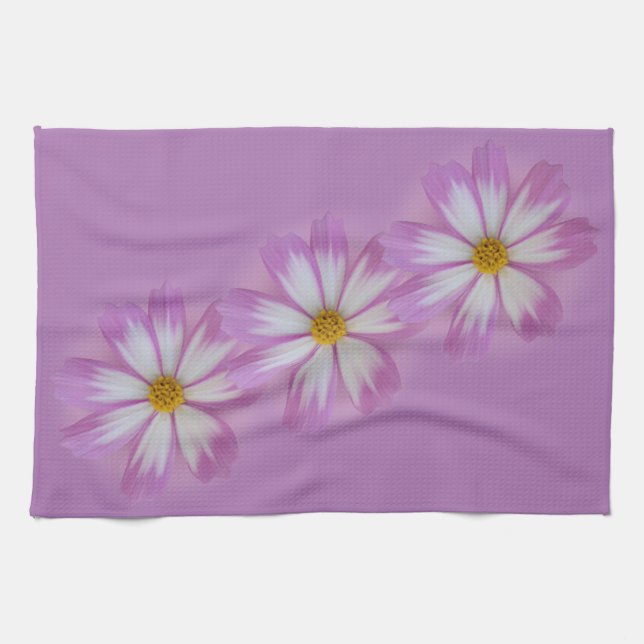 Lila Blume Geschirrtuch (Horizontal)