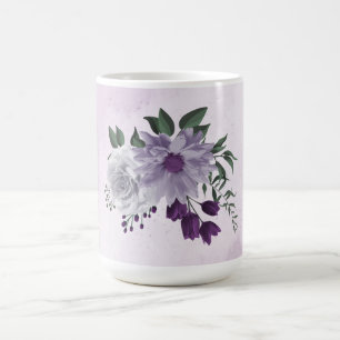 Lila Blume, grün Kaffeetasse
