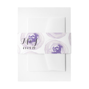 Lila Blume-Hochzeit mit Violett Einladungsbanderole