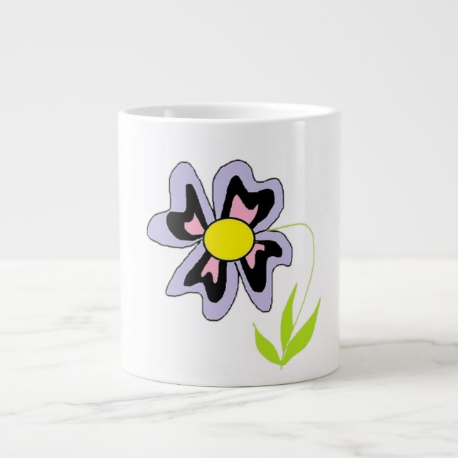 lila Blume Jumbo-Tasse (Vorderseite)