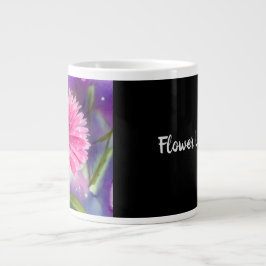 Lila Blume Jumbo-Tasse