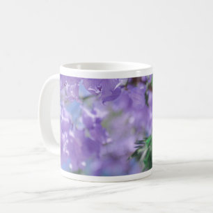 Lila Blume Kaffeetasse