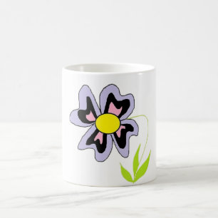 lila Blume Kaffeetasse