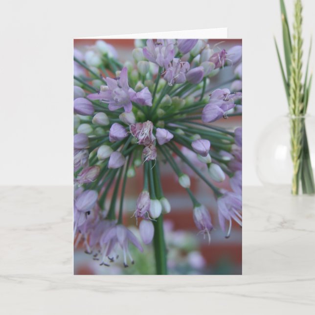 Lila Blume Karte (Vorderseite)