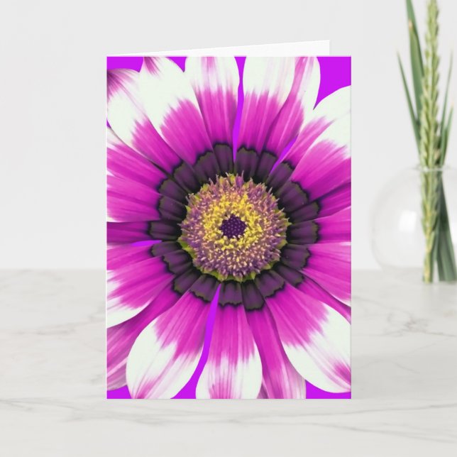 Lila Blume Karte (Vorderseite)