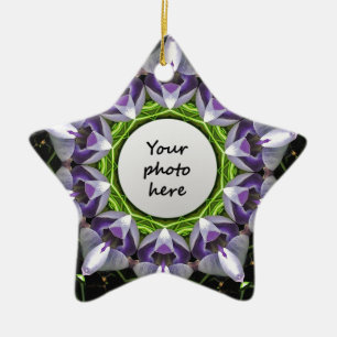 Lila Blume Keramikornament