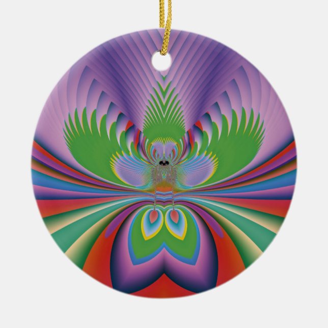 Lila Blume Keramikornament (Vorne)