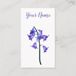 Lila Blume. Kontaktkarte Telefonnummerkarte