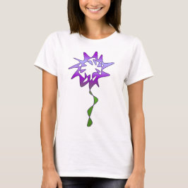 Lila Blume Kunst T-Shirt