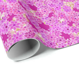 Lila Blume, Lavendel und Pflaume, Pflaumenuntergru Geschenkpapier