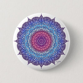 Lila Blume Leaf Mandala Button