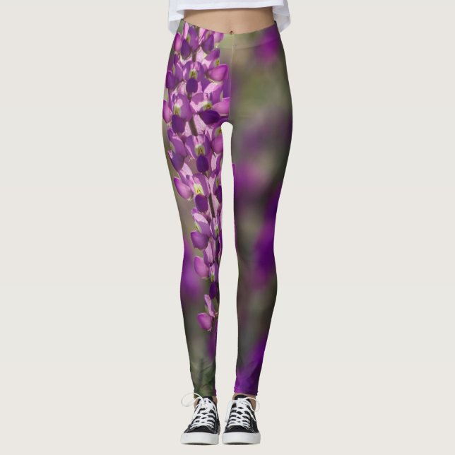 lila Blume Leggings (Vorderseite)
