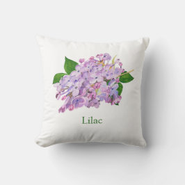 lila Blume lila Aquarellfarbe botanisch Kissen