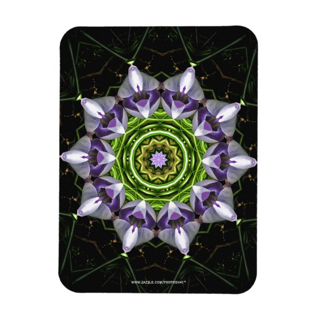 Lila Blume Magnet (Vertikal)