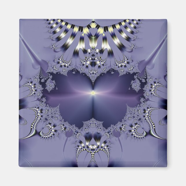 Lila Blume Magnet (Vorne)