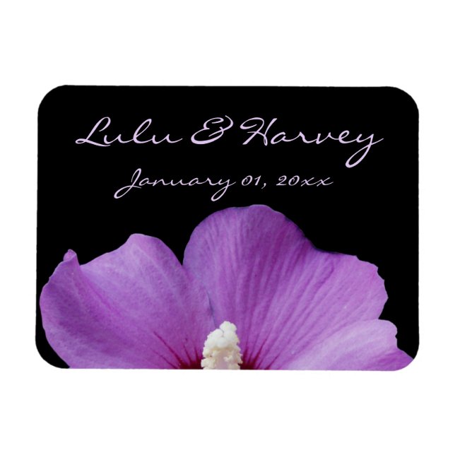 Lila Blume Magnet (Horizontal)