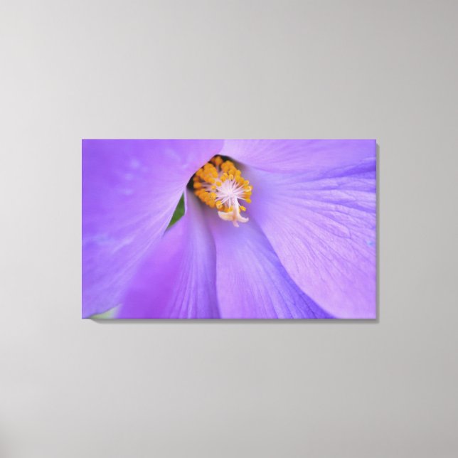 Lila Blume Makro Nah-up Fotografie Kunst Leinwanddruck (Vorderseite)