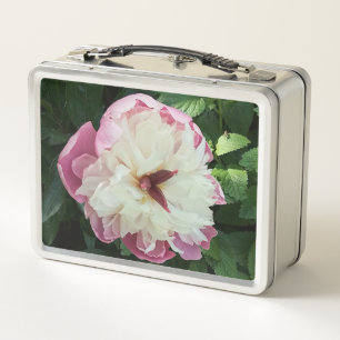 Lila Blume Metall Brotdose