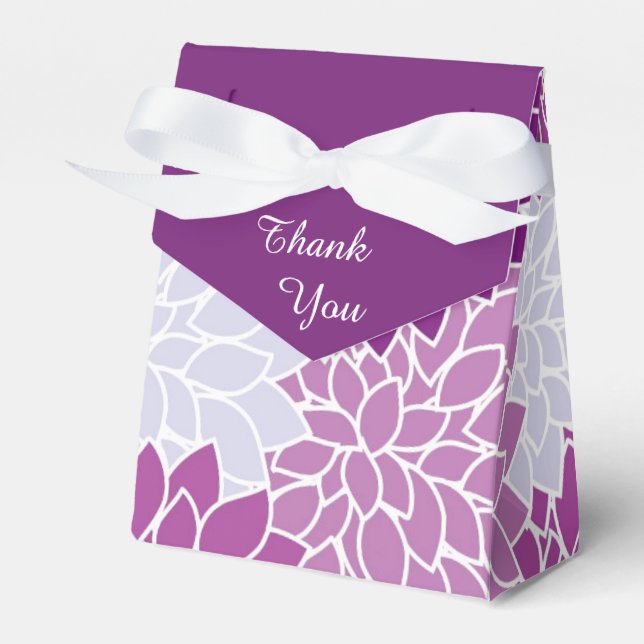 Lila Blume Muster Vielen Dank Geschenkschachtel (Vorderseite)