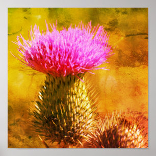 Lila Blume Nahe Kunst Poster