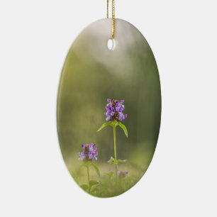 Lila Blume Natur Foto Keramik Ornament