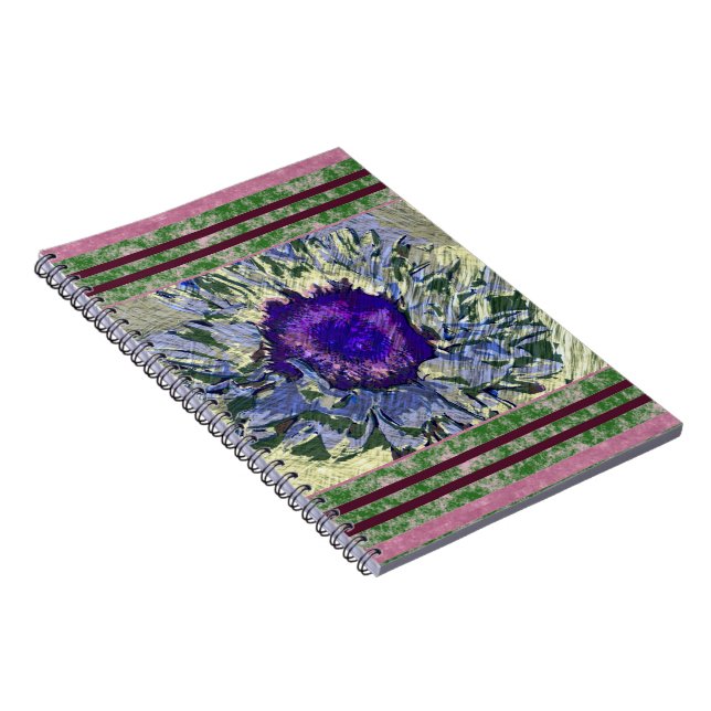 Lila Blume-Notebook Notizblock (Rechte Seite)