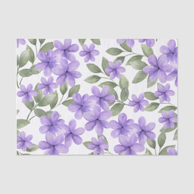 lila Blume-Papierpapier Seidenpapier (Vorderseite)