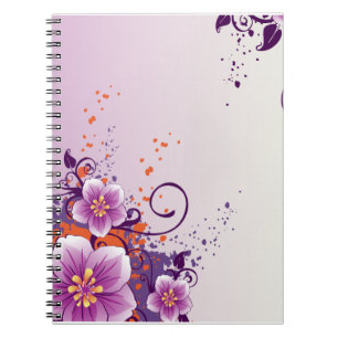 Lila Blume Prairie Rose Notizblock