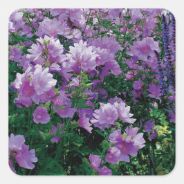 Lila Blume Quadratischer Aufkleber