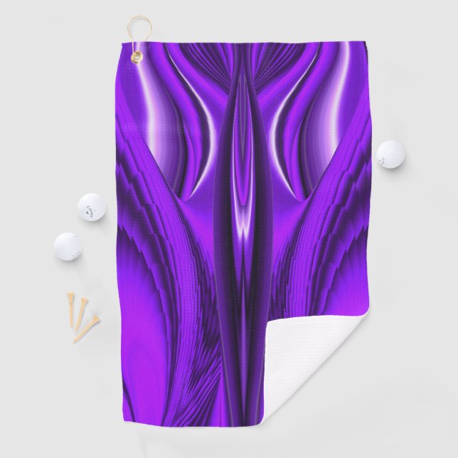 Lila Blume Rainbow Dreams Angel Wings Golfhandtuch (Insitu)
