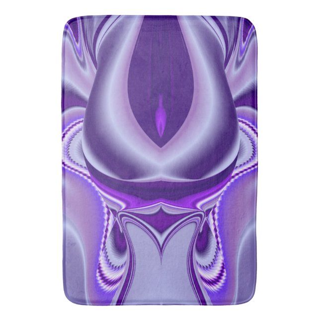 Lila Blume Regenbogen Träume Badematte (Vorderseite Vertikal)