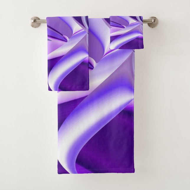 Lila Blume Regenbogen Träume Badhandtuch Set (Insitu)