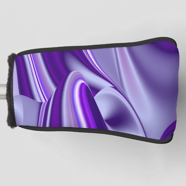 Lila Blume Regenbogen Träume Golf Headcover (Vorderseite)