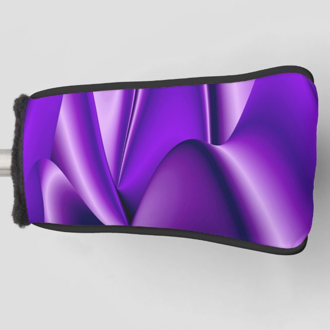 Lila Blume Regenbogen Träume Golf Headcover (Vorderseite)