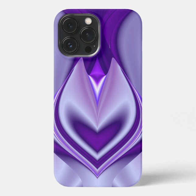 Lila Blume Regenbogen Träume iPhone 13 Pro Max Hülle (Rückseite)