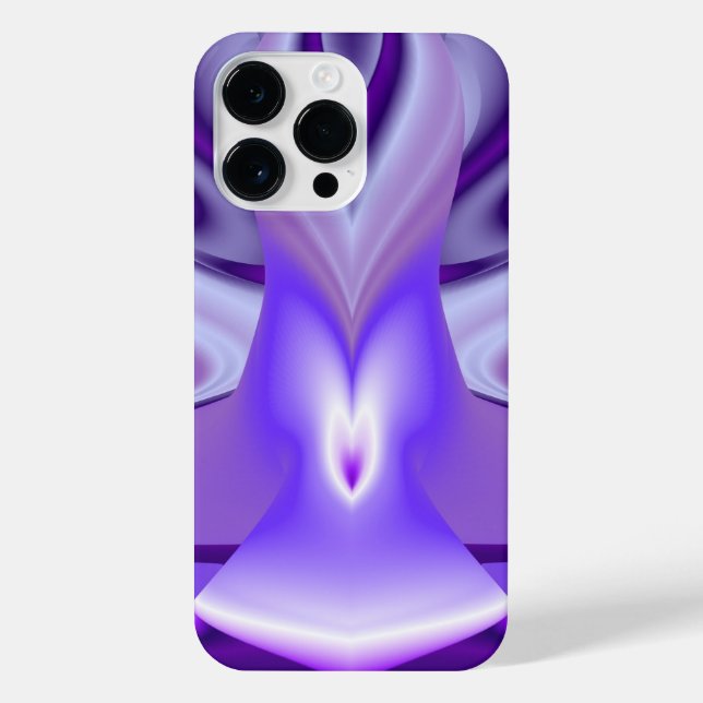 Lila Blume Regenbogen Träume iPhone 14 Pro Max Hülle (Rückseite)