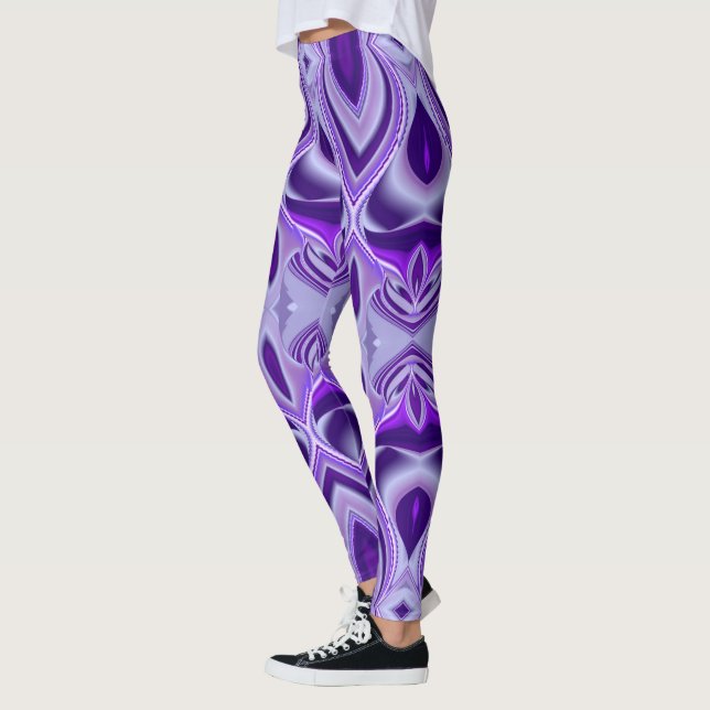 Lila Blume Regenbogen Träume Leggings (Links)