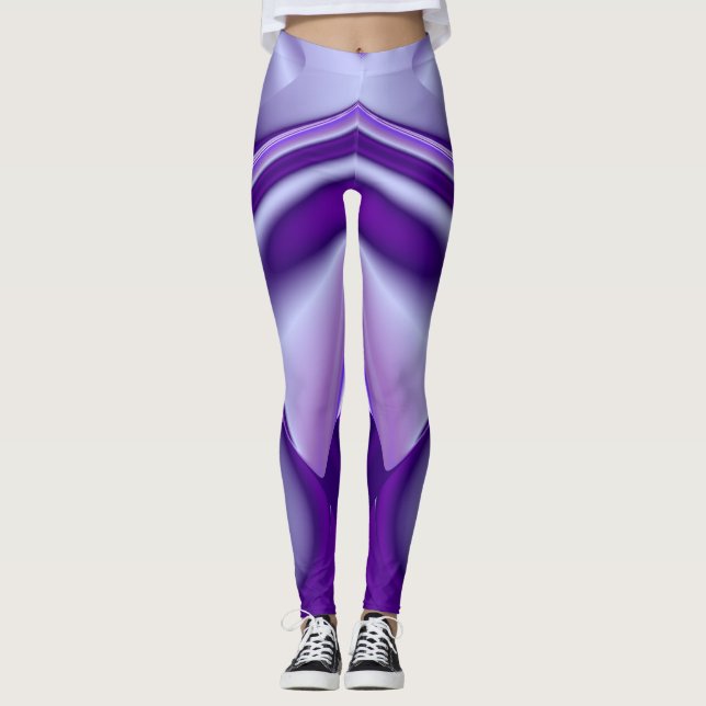 Lila Blume Regenbogen Träume Leggings (Vorderseite)