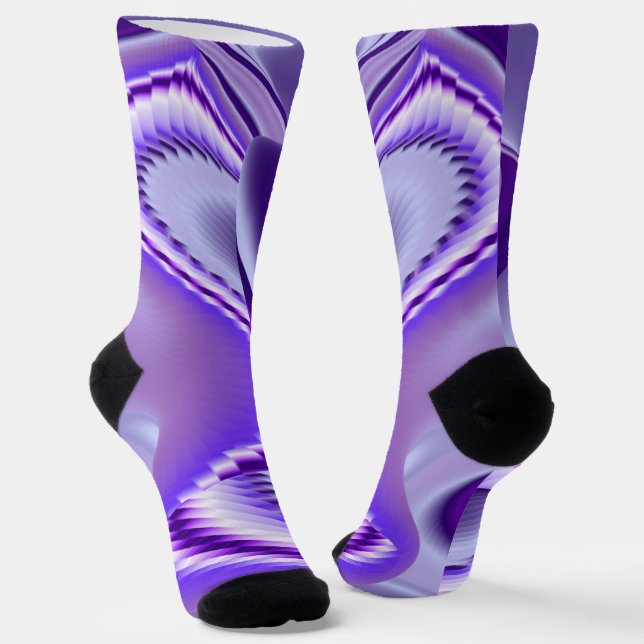 Lila Blume Regenbogen Träume Socken (Gewinkelt)