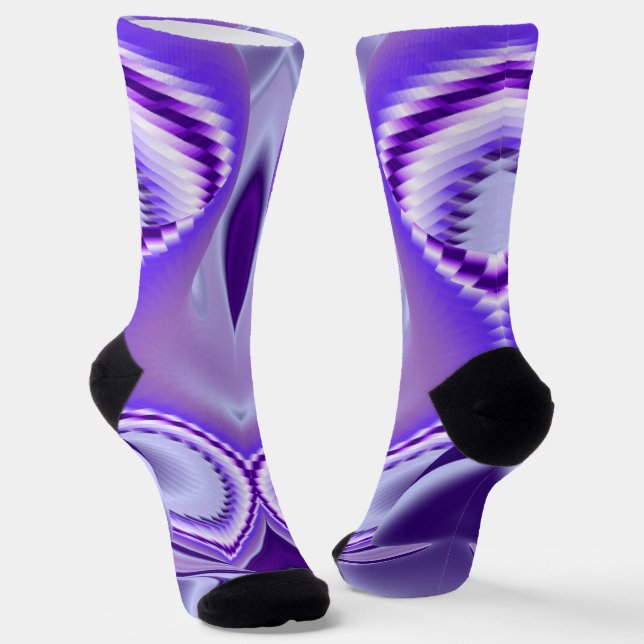 Lila Blume Regenbogen Träume Socken (Gewinkelt)
