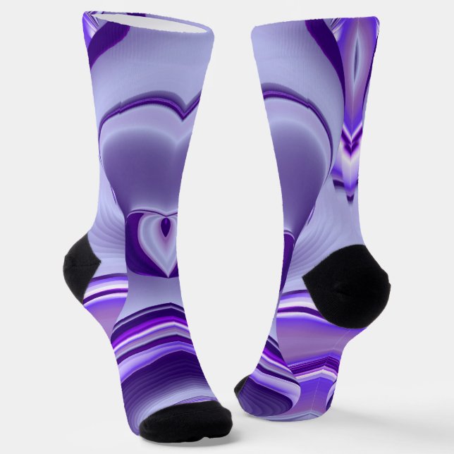 Lila Blume Regenbogen Träume Socken (Gewinkelt)
