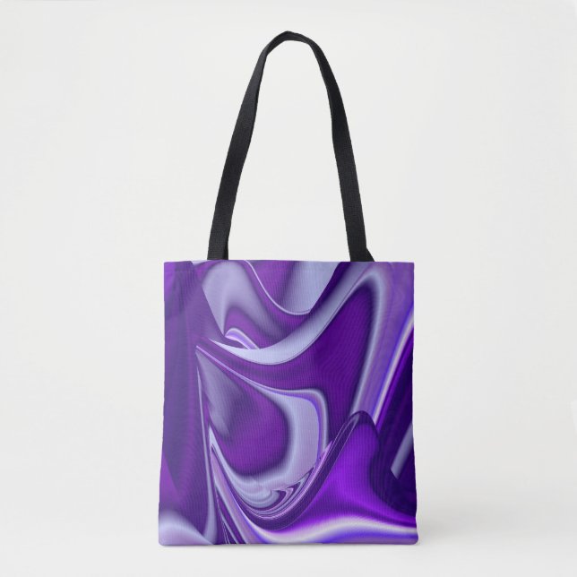 Lila Blume Regenbogen Träume Tasche (Vorderseite)