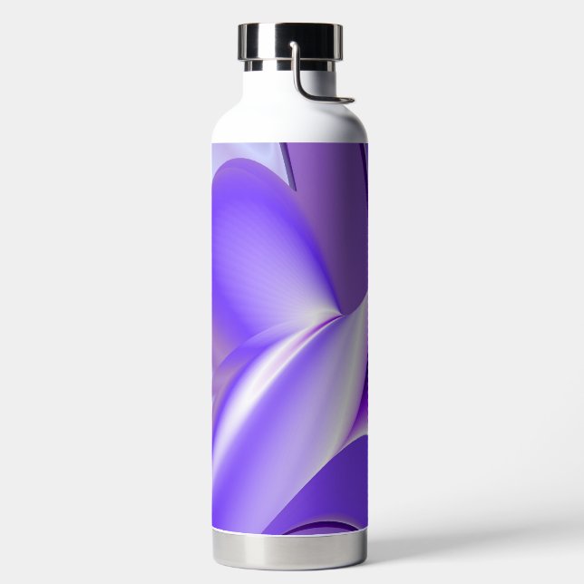Lila Blume Regenbogen Träume Trinkflasche (links)