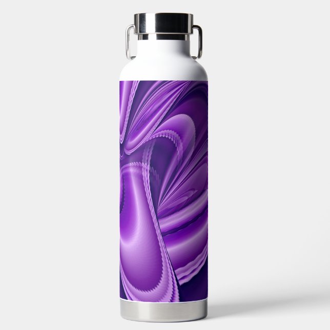 Lila Blume Regenbogen Träume Trinkflasche (Vorderseite)